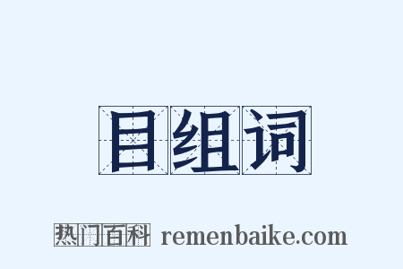 目组词是什么意思的图片